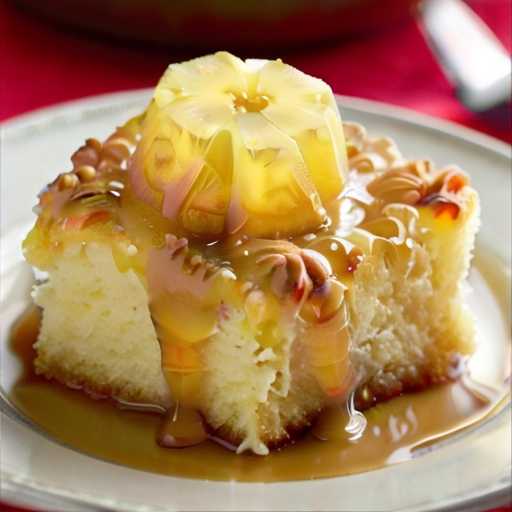 Easy pineapple dump cake recipe with cake mix