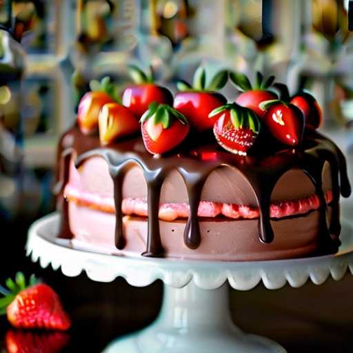 Chocolate Covered Strawberry Cake 