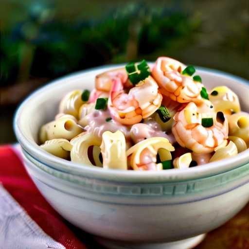 Creamy Shrimp Macaroni Salad with Dill Recipe