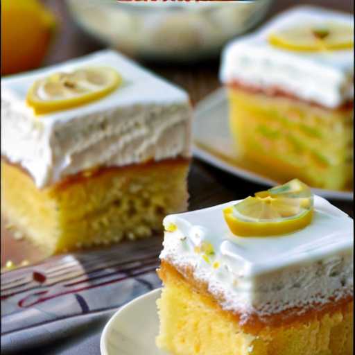 Easy homemade lemon poke cake