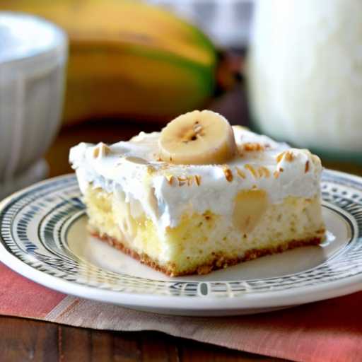 Quick and Easy Delicious Banana Pudding Poke Cake
