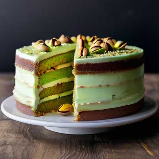 Pistachio layer cake