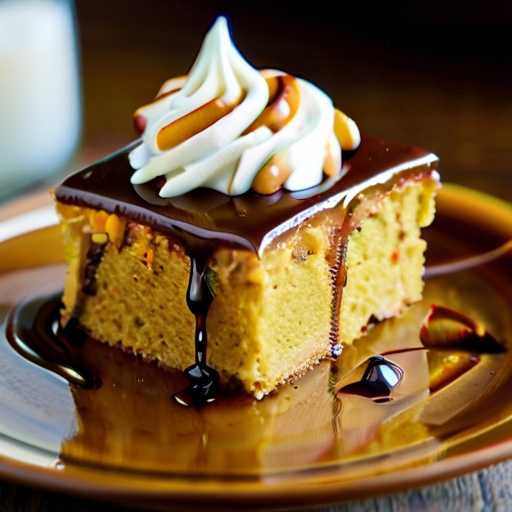 Homemade Pumpkin Poke Cake with Whipped Cream