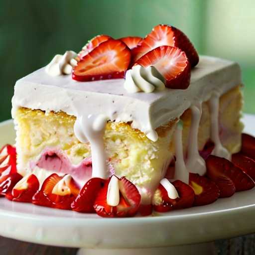 Easy homemade strawberry poke cake recipe