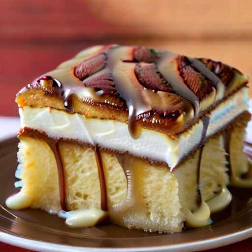 Cinnamon roll poke cake